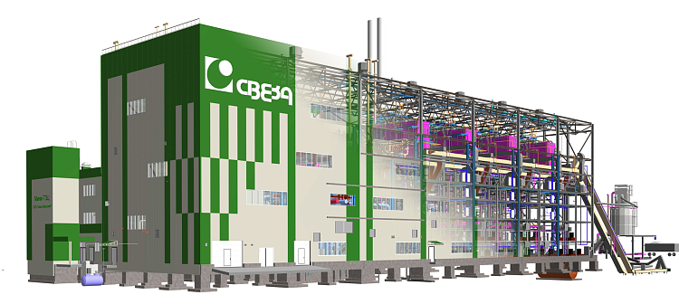 Demonstration of BIM-model in Navisworks of ENECA project. SVEZA mini-CHP in Uralsky